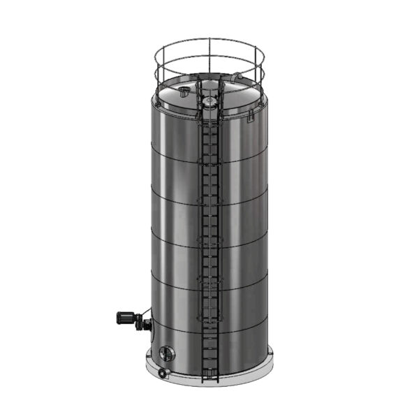 Tanque em aço inox com agitaçao para produto químico com capacidade para 60.000 litros