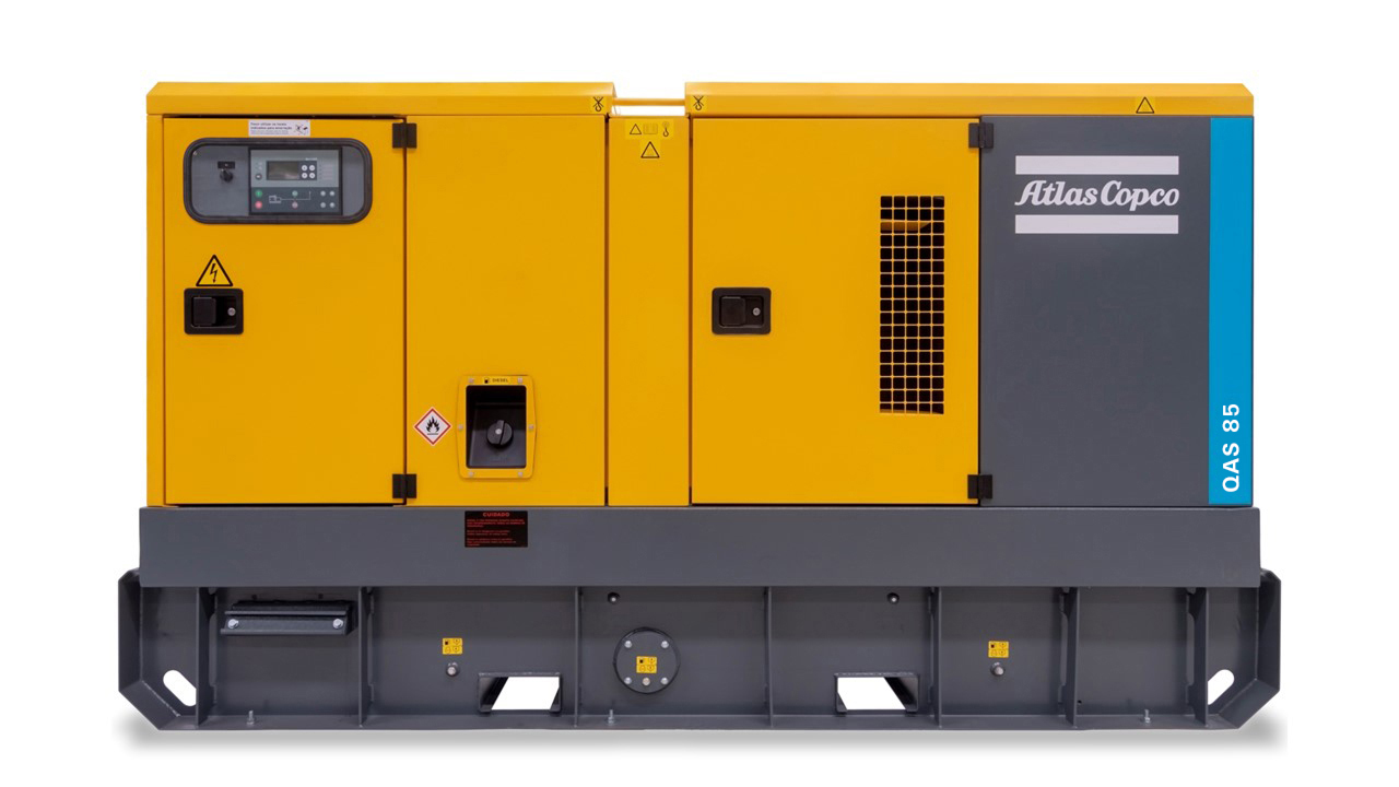 Gerador de energia Atlas Copco QAS 85 - 105 Pd